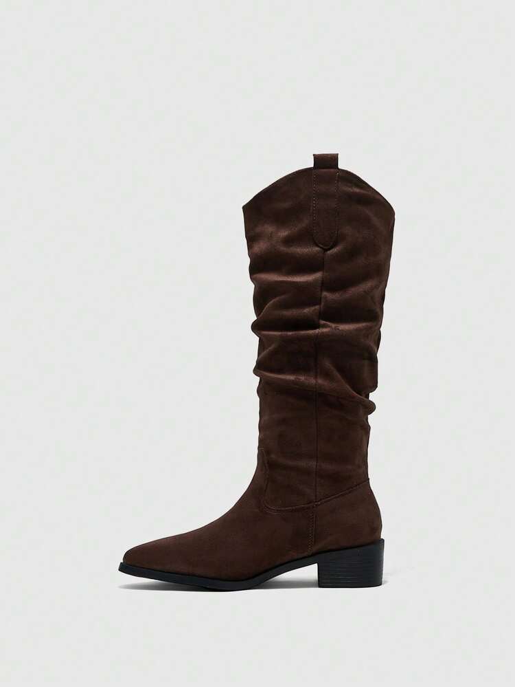 CUCCOO BIZCHIC Casual Chunky Heel Women Knee-High Boots For Christmas