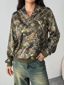 Chiquease Women's Casual Camouflage Print Sweatshirt - Multicolor - View 1