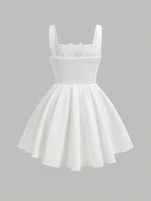 Girlism Teen Girls Ruffle Bust Cami A-Line Dress