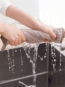 1/3/5/8条装随机颜色条纹清洁布，超细纤维厨房抹布，带挂环，可重复使用可水洗厨房清洁巾，去除油脂，洗碗，超强吸水，适用于厨房、汽车、玻璃清洁和家居清洁 - 彩色 - 查看 7