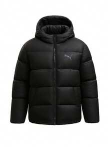 Puma Kids Hooded Puffer Jacket Black - Black - View 1