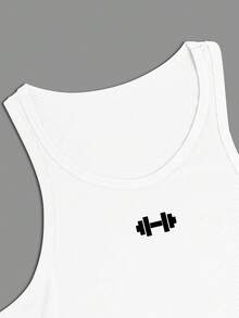 Gym Rark Men's Minimalist Printed Sleeveless Sports Tank Top - Multicolor - View 3