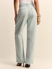 Daynim Jeans de cintura alta y pierna recta - Lavado ligero - Ver 3