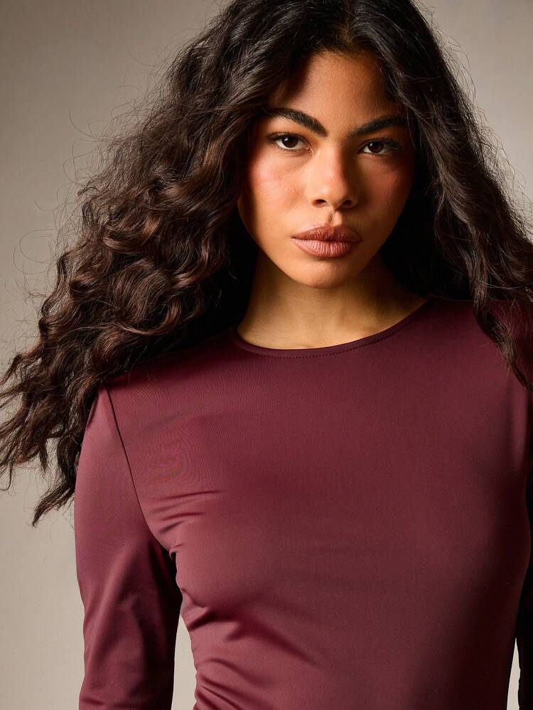 AiiRZ Long Sleeve Maxi Dress With Twisted Waist