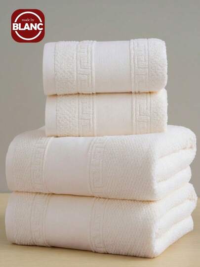 3件装纯色缎边100%纯棉毛巾/浴巾/大浴巾，纯色缎边吸水性强，柔软舒适，可作面巾/浴巾使用，适用于浴室、酒店、健身房、旅行、送礼、沙龙、运动、户外、海滩、学校、返校季、旅行配件、家居用品、毛巾、护肤品