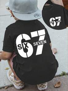 Jeune garçon Pull en coton T-shirt basique à manches courtes - Blanc - Voir 3