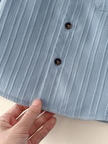 LMoss Kids Bộ áo sơ mi tay ngắn cổ tròn đa năng thoải mái cho bé trai, phù hợp mặc trong nhà, ngoài trời, mặc hàng ngày vào mùa xuân/hè - Nhiều màu - Xem 4