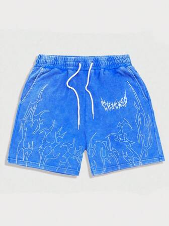 Street Life Shorts décontractés d'été amples avec taille élastique et cordon de serrage pour hommes