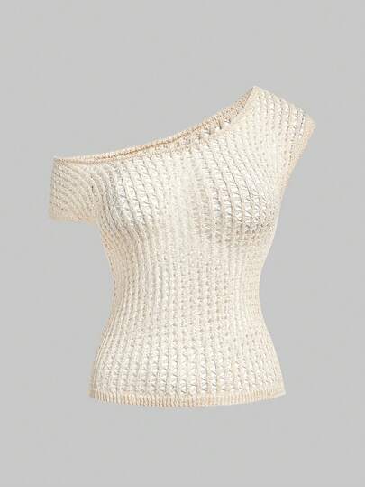 ROMWE Y2K复古钩针短款针织毛衣