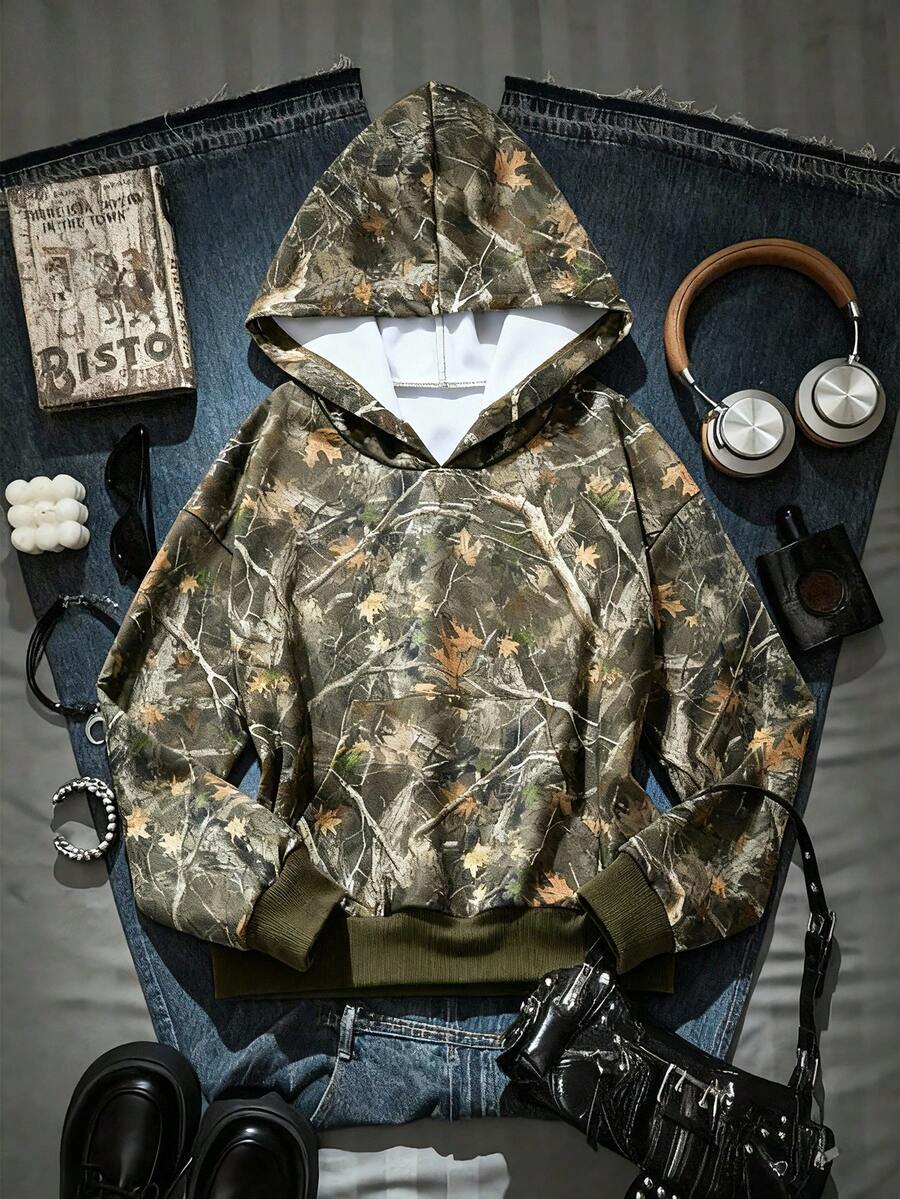 Chiquease 女士休闲迷彩印花卫衣 - 彩色 - 查看 1