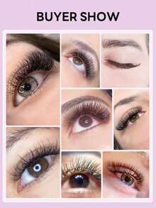 3D W Vorgeformte Volumen Wimpern W3D Form Wimpernverlängerung für Weihnachten, kann mit YY Cilios Y W automatisch blühenden Wimpern für den kombiniert werden - Schwarz - Übersicht 3