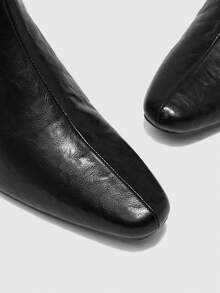 CUCCOO BIZCHIC Women's Fashionable Versatile Chunky Heel Ankle Boots For Christmas Valentine's Day - Black - View 8