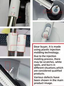 Blue White Spin Mop Self Wringing Bucket Dual Chamber Design Hands Free Cleaning Efficient Floor Washing System Quick Dry Handle Home Cleaning Essential - Default - View 10