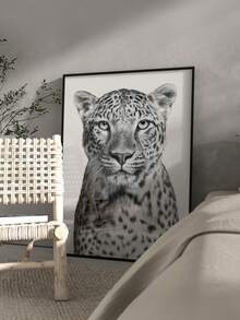 1/3pcs Frameless Set Of 3 Black White Leopard Print Wall Art, Stockholm Modern Aesthetic Poster, Y2K Animal Pattern Print, Chic Apartment Decor For Living Room, Bedroom, Dorm | Scandinavian Style, Room Decor, Vintage Prints, Dorm Essentials - Multicolor - View 5