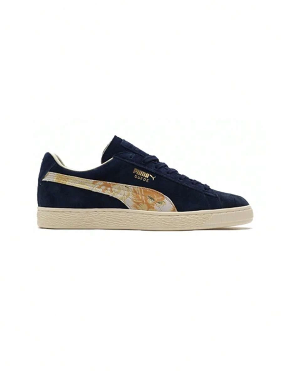 Puma Suede Mij Men's Sneakers Navy 369575 - Blue Yellow - View 1