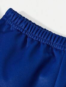 TOM & JERRY X SHEIN 2pcs Baby Boy Cartoon Animal Cat & Mouse Print Patchwork Sweatshirt And Sweatpants Set, Casual Sports Style, Suitable For Spring, Autumn And Winter Fall