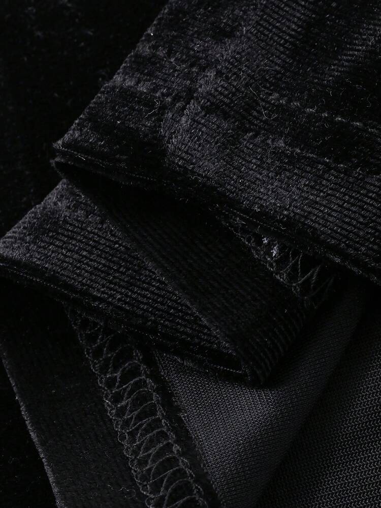 Men's Black Star Print Elastic Waist Lounge Pants, Spring/Autumn