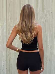 Bonvoyette White Polka Dot Patchwork Detachable Strap Elegant Women Swimsuit Set - Black - View 2