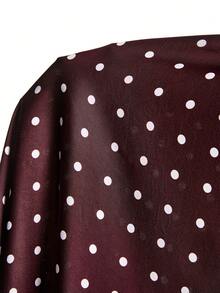LYSMO 2025 New Arrive Minimalism Winter  Women's Polka Dot Print Elegant & Fashionable Mermaid Skirt Maroon Skirt Burgundy Skirt Long Skirt Women S Maxi Skirt Skirts For Women,New Year Clothes,New Year Look - Black and White - View 7