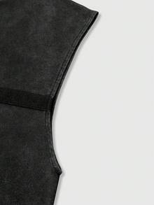 ROMWE MEN Street Life Camiseta sin mangas casual y transpirable para hombre - Negro - Ver 4