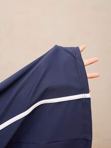 Activina Women's Stand Collar Zipper Half Placket Letter Print Long Sleeve Fitted Outdoor Golf Fitness Sweatshirt - Blue - View 8