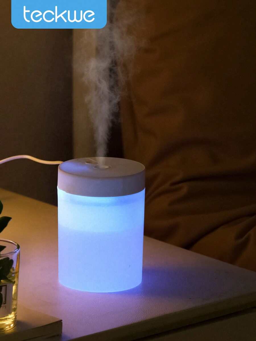 Teckwe Mini Humidifier For Car, Bedroom & Desktop - USB Powered, Large Mist Output, Air Purifying & Aromatherapy - White - View 1