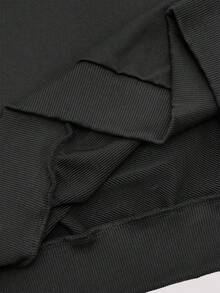 Open Phase 男士落肩卫衣（不含衬衫），适合秋冬夏季穿着 - 黑色 - 查看 5