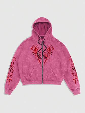 Street Life sweat-shirt à capuche streetwear pour hommes avec motif flocon de neige