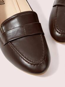 CUCCOO DOLLMOD Mocasines planos de unicolor versátiles y casuales para mujeres - Marrón - Ver 8