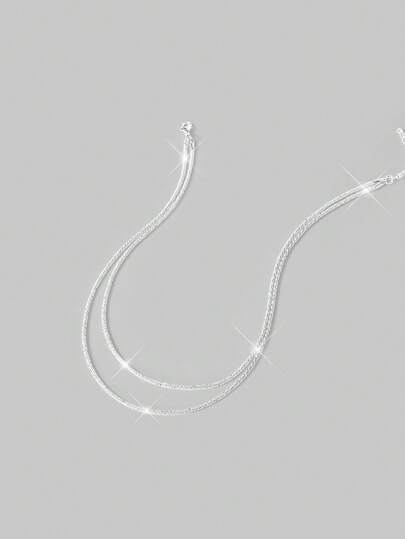 Aloruh 1 件时尚闪亮简约精致锁骨项链，时尚女性设计