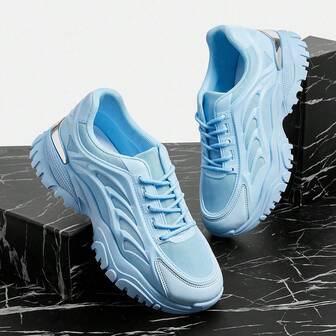 Vate Zapatillas deportivas de malla con cordones blancos y suela gruesa blanca para mujer, zapatos de verano, zapatos deportivos de verano, zapatos casuales, zapatos de vuelta al colegio, zapatos de estudiante universitario, zapatos de primavera, zapatillas de Pascua