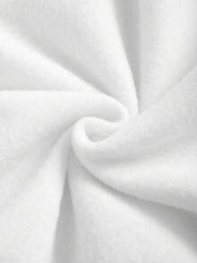 Flirla Áo nỉ nữ cỡ lớn in chữ và quả anh đào, kiểu dáng thường ngày, có dây rút và túi. - trắng - Xem 5