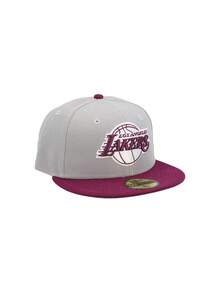 New Era Los Angeles Lakers 59Fifty Men's Cap Grey Red - Grey - View 2