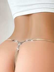 Women's Solid Color Breathable G-String Underwear, Rave - Mocha Brown - View 5