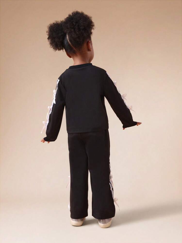 Sweatshirt- und Hosen-Set mit Fliegen