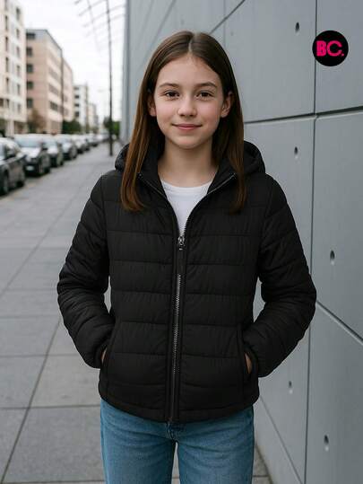  Chamarra Big City Niña Juvenil Moderna Forro Polar