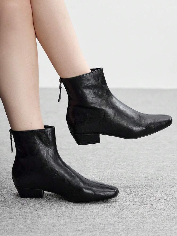 CUCCOO BIZCHIC Women's Fashionable Versatile Chunky Heel Ankle Boots For Christmas Valentine's Day