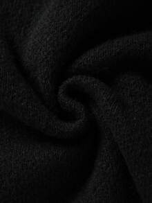 ROMWE MEN Academia Men's Cross Pattern Casual Daily Wear Cardigan - Black - View 4
