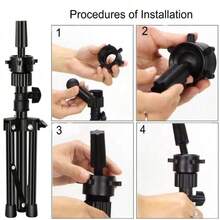 Giá đỡ tóc giả Tripod cho thợ làm tóc thực hành kiểu tóc Hiển thị Đầu ma-nơ-canh tóc thật Đầu ma-nơ-canh búp bê thẩm mỹ Đầu đào tạo Giá đỡ kim loại có thể điều chỉnh - Nhiều màu - Xem 8