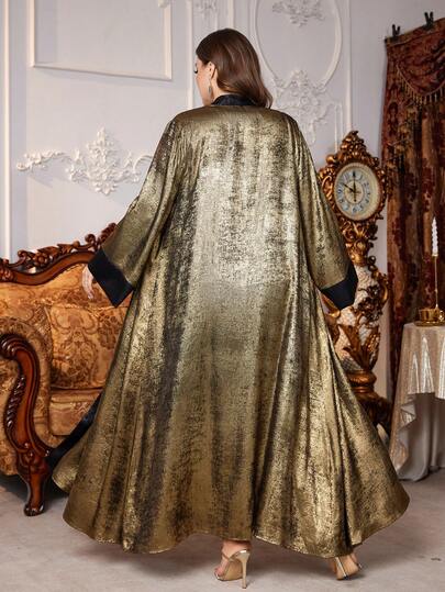 Al Najma 大码女式金属拼接优雅派对长袍