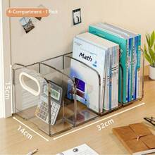 Acrylic Bookends, Transparent Bookshelves, Bookends, Desktop Storage Boxes, Office Document Racks, Student Book Storage Racks, Album Display Racks, Creative Storage - Transparent - View 8