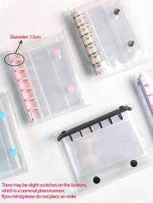 A7 Transparent Portable File Folder With Double Snap Design, Can Store Beautiful Photos, Can Be Used As Photo Album, Money Saving, Stationery, Notebook, Sticker Book, Office Supplies, School Supplies, Back To School - Multicolor - View 1