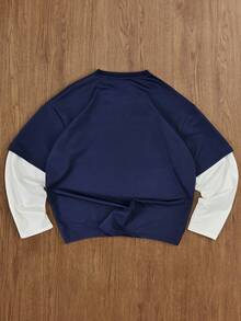 TOKVUE Áo thun nam thêu 3D chữ thảo tiếng Anh INS bán chạy nhất, phù hợp cho các lễ hội âm nhạc ngoài trời, các buổi đi chơi hàng ngày, các buổi tụ tập với bạn bè, quà tặng cho bạn trai/chồng, quà tặng kỷ niệm, 2 trong 1 màu xanh hoàng gia và trắng - Nhiều màu - Xem 2