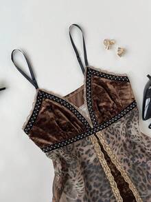 Elamini Women's Fashionable Sexy Leopard Print Camisole - Multicolor - View 1