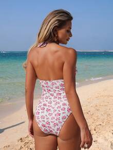 Swim Mod Đồ bơi liền thân họa tiết hoa nhỏ nhắn dành cho nữ, phong cách nghỉ dưỡng bãi biển, xuân/hè - Nhiều màu - Xem 2