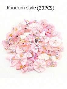 10件宠物发饰，蝴蝶结头饰，头花创意公主风格头饰，狗发夹橡皮筋，最漂亮的宠物生日礼物，节日礼物，宠物用品，宠物装饰品 - 彩色 - 查看 13