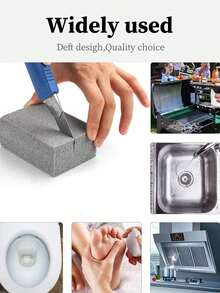 1/2/4Pcs BBQ Oven Cleaning Brick, BBQ Scraper Cleaning Stone, Multifunctional Stain And Oil Cleaning Brush That Can Be Cut, Suitable For Stoves, Sinks, Tableware, Frying Pans, BBQ Net Cleaning, Kitchen, Bathroom, Home, Household Supplies