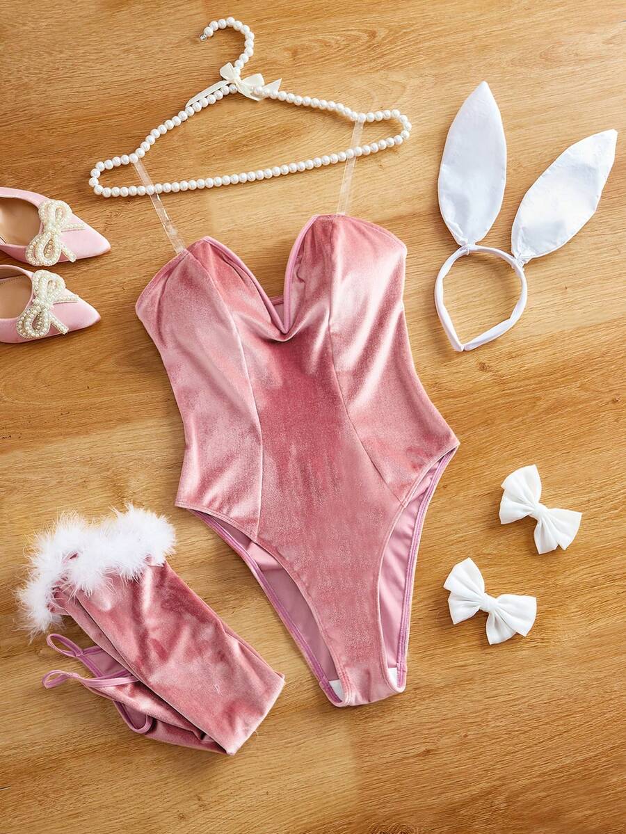 FairyFlirt Charming Princess Fluffy Bunny Girl Costume - Baby Pink - View 1