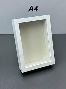 3D镂空玻璃框压花干花蝴蝶标本立体展示盒创意DIY墙面艺术家居装饰客厅卧室美学 - 白色 - 查看 12