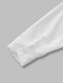 SHEIN Franclia Bộ đồ thường ngày phối vải chắp vá màu tương phản 2 trong 1 dành cho nữ kèm quần ống đứng cạp chun - Nhiều màu - Xem 3